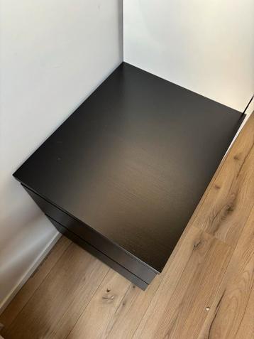 Malm ladekast met 2 lades - zwartbruin - afbeelding 4