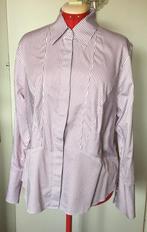 Vintage Jobis wit/roze/grijs 100% katoen blouse maat 44, Kleding | Dames, Maat 42/44 (L), Ophalen of Verzenden, Wit, Zo goed als nieuw
