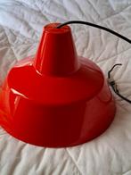 Louis Poulsen emaille fabriekslamp 35 x 24h oranje, Huis en Inrichting, Lampen | Hanglampen, Ophalen of Verzenden, Gebruikt, Minder dan 50 cm