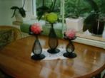 3 standaards met kaarsen € 7.50, Ophalen of Verzenden, Zo goed als nieuw, Overige materialen, Minder dan 25 cm