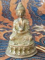 Mooi zwaar oud Oosters brons beeldje van Boeddha 10,4 cm., Ophalen of Verzenden