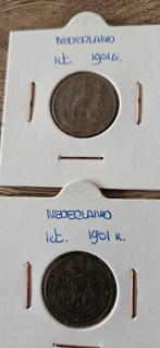 Nederland 1 cent 1901 a en b variant, Ophalen of Verzenden, Koningin Wilhelmina, 1 cent, Setje