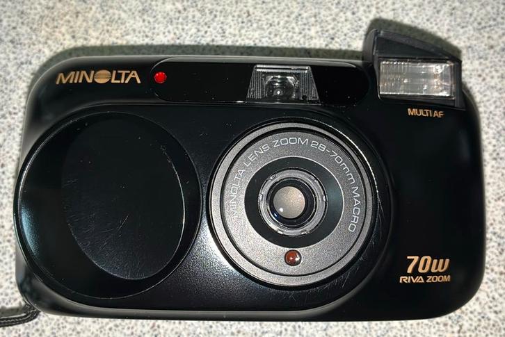 Minolta 70W Riva Zoom Compacte Analoge Point & Shoot Camera, Audio, Tv en Foto, Fotocamera's Analoog, Zo goed als nieuw, Compact