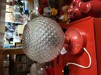 Retro lampje vintage tafellamp rood glas bol, Ophalen of Verzenden, Gebruikt, Glas, Minder dan 50 cm