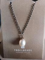 Trollbeads zilveren Collier / Ketting met Witte Parel, Nieuw, Ophalen of Verzenden, Trollbeads, 1 bedel