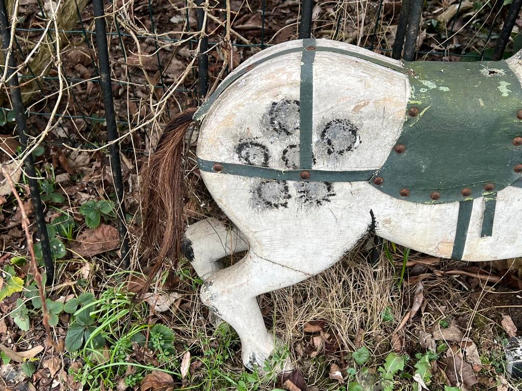 VINTAGE HOUTEN CAROUSELPAARD, Antiek en Kunst, Curiosa en Brocante, Ophalen