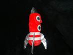 raket knuffel  rood met zilver 25 cm groot, Ophalen of Verzenden, Nieuw, Overige typen
