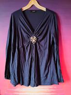 Mooie blauwe tuniek met zilveren broche maat 46 nu 19,99€, Blauw, Maat 46/48 (XL) of groter, Ophalen of Verzenden, Zo goed als nieuw