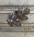 Franse set metalen gordijnroede eindknoppen met druivenblad, Huis en Inrichting, Stoffering | Gordijnen en Lamellen, Ophalen of Verzenden