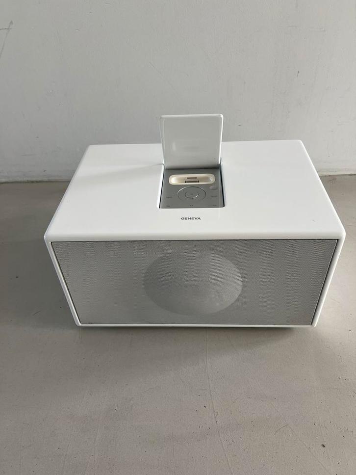 Geneva Model M - Wit - Top Speaker!, Audio, Tv en Foto, Luidsprekers, Gebruikt, Front, Rear of Stereo speakers, 120 watt of meer