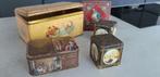 Verzameling vintage koekblikken, diverse formaten, 5 stuks, Ophalen of Verzenden, Gebruikt, Koek(jes), Overige merken