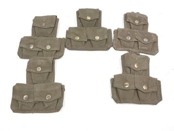 9x Originele Britse leger patroon tassen – Vintage militaria beschikbaar voor biedingen