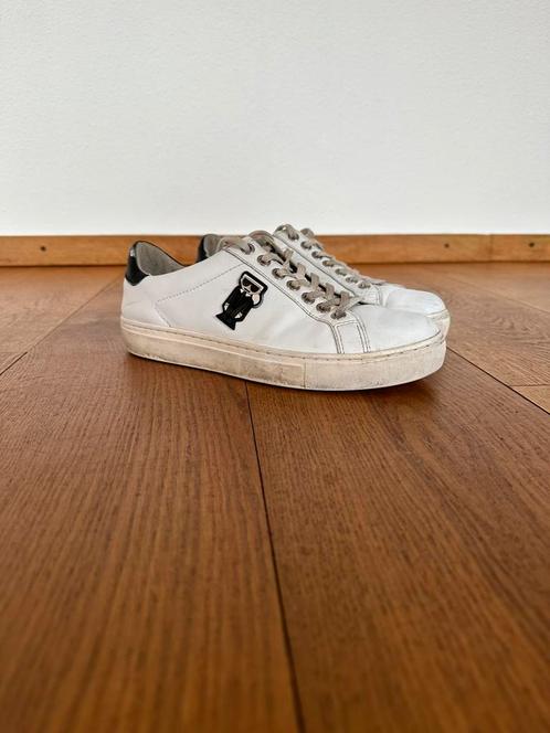 Karl Lagerfeld leren gympen - KWF DONATIE, Kleding | Heren, Schoenen, Gedragen, Zwart, Ophalen of Verzenden