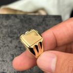 14k gouden ring zegelring nieuw italy, Ophalen of Verzenden, Nieuw, Goud