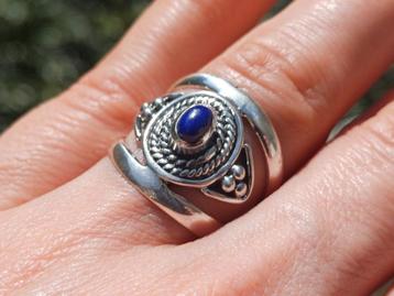 Vanoli 925 zilveren ring met lapislazuli maat 17,25 beschikbaar voor biedingen