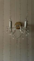 Wandlampje glas tweearmig, Ophalen, Zo goed als nieuw, Glas