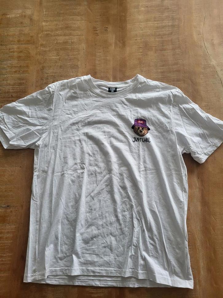 FSBN | New Yorker | t-shirt | zgan | maat L, Kleding | Heren, T-shirts, Zo goed als nieuw, Maat 48/50 (M), Wit, Ophalen of Verzenden