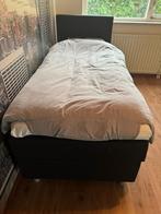 boxspring 1-persoons zwart, Ophalen, Gebruikt, 90 cm, Eenpersoons