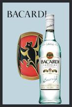 Bacardi logo fles rum reclame spiegel wanddeco cafe deco, Reclamebord, Info@deconoord.nl, Deco Noord, Nieuw