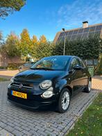 Fiat 500 Twinair Turbo 80pk Dualogic 2017 Zwart, Auto's, Stof, Zwart, Origineel Nederlands, 26 km/l