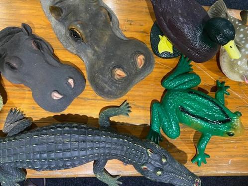 Drijvende nep vijverdieren alligator krokodil  nijlpaard etc, Verzamelen, Dierenverzamelingen, Zo goed als nieuw, Overige typen