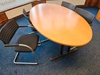 Ovale tafel met 4 stoelen, Ophalen, Gebruikt, Ovaal, Hout