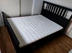 IKEA Hemnes bed 160x200 + lattenbodems & lades, Ophalen, Gebruikt, Zwart, Tweepersoons