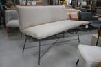 Luxe halfhoge barbank eetbank VIDAR Jess metaal stof leer, Ophalen, Zo goed als nieuw, Metaal, 60 tot 90 cm