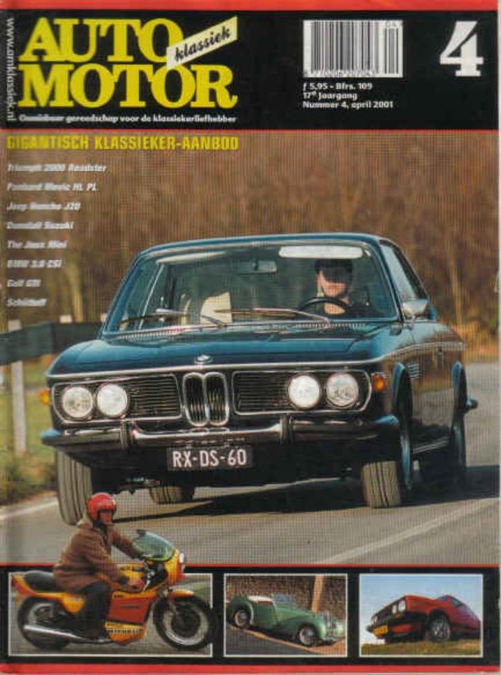AMK 4 2001 : BMW 3.0 CS - VW Golf GTI - Triumph 2000 - Jeep, Boeken, Auto's | Folders en Tijdschriften, Gelezen, Volkswagen, Ophalen of Verzenden