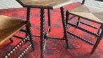 Antiek Bolpoot Setje - Tafel en Stoelen, Huis en Inrichting, Ophalen, Gebruikt, Bruin, Overige typen