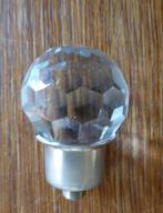 kastknop van metaal en glas met schroefdraad, Antiek en Kunst, Ophalen of Verzenden