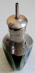 Art-Deco groen glazen elixerflesje/karafje gemerkt met Gero, Ophalen of Verzenden