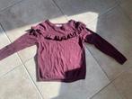 Ruffle trui maat 134/140 H&M bordeaux rood, Meisje, Trui of Vest, H&M, Ophalen of Verzenden