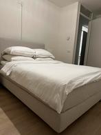 IKEA Dunvik bed 140x200cm INCL matras en topper, Beige, 140 cm, Zo goed als nieuw, Ophalen