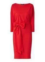 LaDress Caroline xxs zgan jurk rood travelstof met sash, LaDress, Knielengte, Maat 38/40 (M), Ophalen of Verzenden