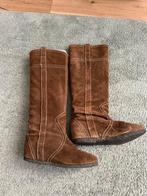 Echt suede laarzen in bruin, maat 36, Hoge laarzen, Bruin, Ophalen of Verzenden, Sacha