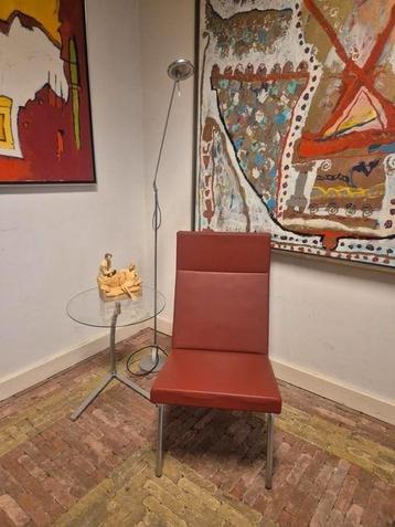 Prachtige Rood kleurige Design Fauteuil van Steiner  beschikbaar voor biedingen
