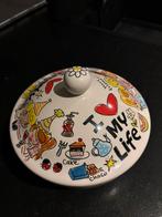 Blond amsterdam schaal met deksel als nieuw, Ophalen, Zo goed als nieuw, Rond, Steen of Aardewerk