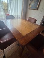 Vierkante houten eettafel, kan groter gemaakt worden, Huis en Inrichting, Tafels | Eettafels, Vierkant, Ophalen of Verzenden, Modern