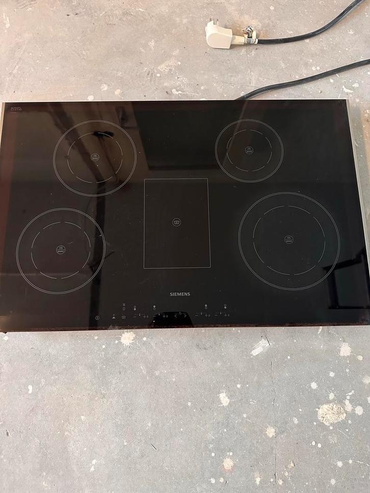 Siemens Inductie Kookplaat met Afzuigkap, Witgoed en Apparatuur, Kookplaten, Gebruikt, Inbouw, Inductie, 5 kookzones of meer, Ophalen