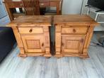 Houten Nachtkastjes - Set van 2, Huis en Inrichting, Slaapkamer | Nachtkastjes, Ophalen, Gebruikt, Minder dan 45 cm, 55 tot 70 cm