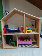 Poppenhuis met inrichting, Kinderen en Baby's, Poppenhuis, Zo goed als nieuw, Ophalen