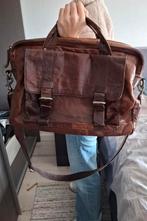 Vintage Bruine Leren Laptoptas, Ophalen of Verzenden, Gebruikt