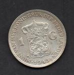 Zilveren Gulden 1943 Koningin Wilhelmina (40), Postzegels en Munten, Munten | Nederland, 1 gulden, Zilver, Ophalen of Verzenden