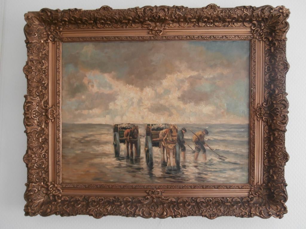 Kokkelvissers  / schilder Hart, Antiek en Kunst, Ophalen