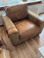 Piloten leer stoel of gehele bank, Huis en Inrichting, Ophalen, Gebruikt, Piloten lederen stoel / bank, Leer