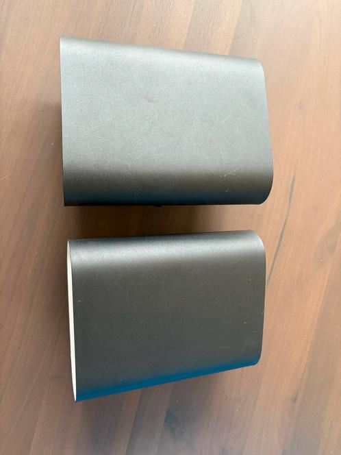 2x Lucide Ovalis Wandlamp - Aluminium Zwart, Huis en Inrichting, Lampen | Wandlampen, Gebruikt, Metaal, Ophalen of Verzenden