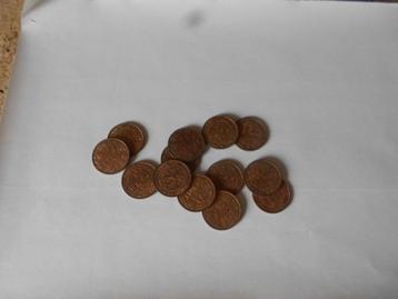 Bronzen 2,5 cent stukken