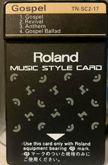 Roland Gospel Music Style card TN SC2 17 ROM kaart beschikbaar voor biedingen