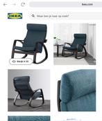 IKEA stoelkussen Poang, Blauw, Rechthoekig, Zo goed als nieuw, Ophalen